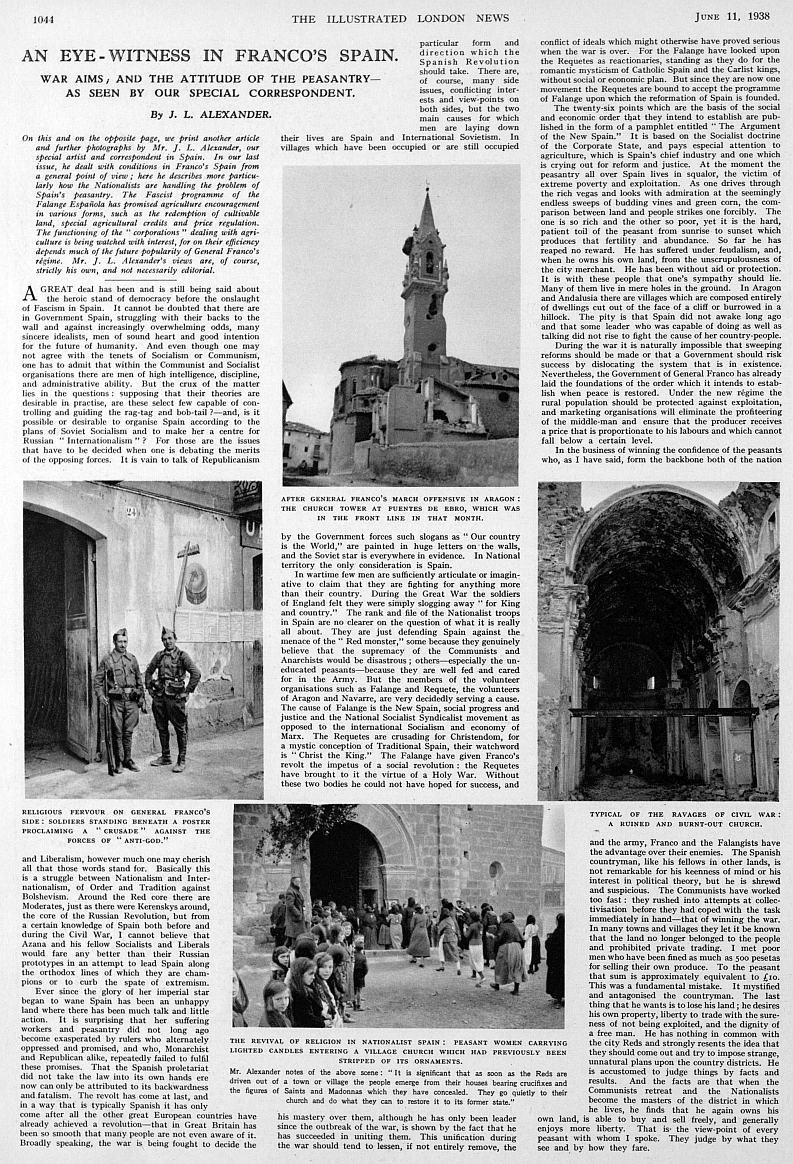 June 11th eye witness spanish civil war june 11 1938